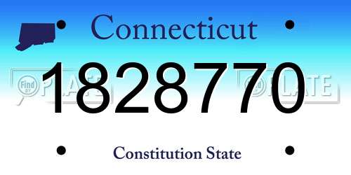 1828770 Connecticut License Plate