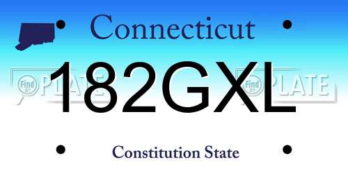182GXL Connecticut License Plate