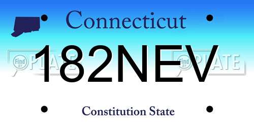 182NEV Connecticut License Plate