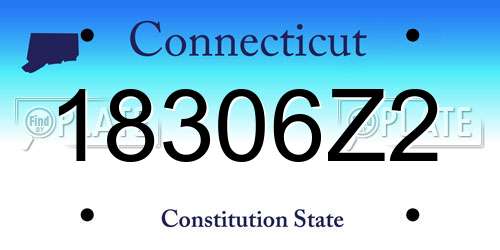 18306Z2 Connecticut License Plate