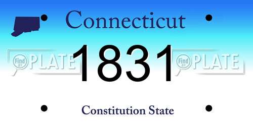 1831 Connecticut License Plate