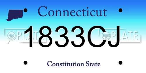 1833CJ Connecticut License Plate