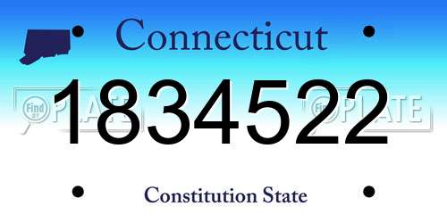 1834522 Connecticut License Plate