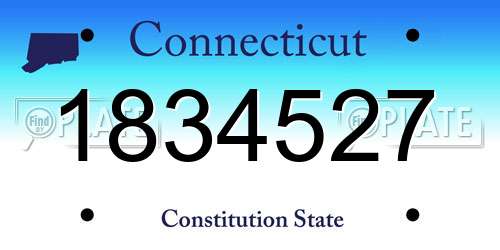 1834527 Connecticut License Plate