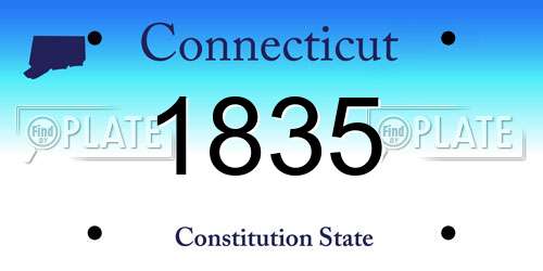 1835 Connecticut License Plate
