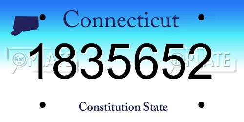 1835652 Connecticut License Plate