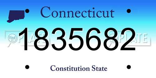 1835682 Connecticut License Plate