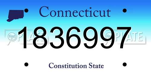1836997 Connecticut License Plate
