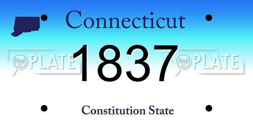 1837 Connecticut License Plate