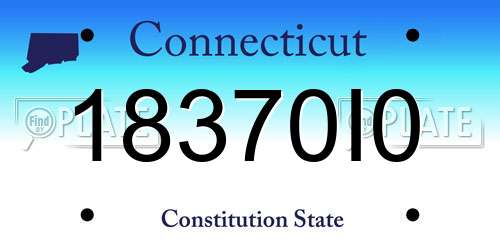 18370I0 Connecticut License Plate
