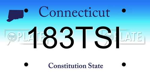 183TSI Connecticut License Plate