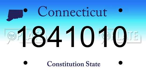 1841010 Connecticut License Plate