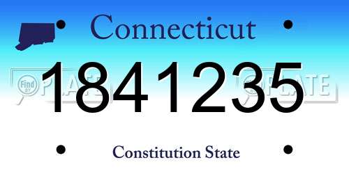1841235 Connecticut License Plate