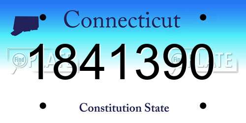 1841390 Connecticut License Plate