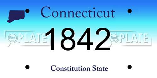 1842 Connecticut License Plate