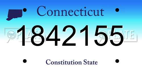 1842155 Connecticut License Plate