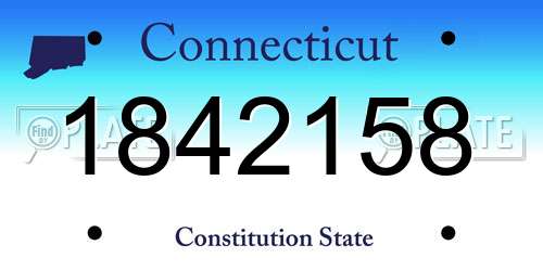 1842158 Connecticut License Plate