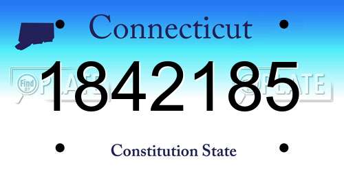 1842185 Connecticut License Plate