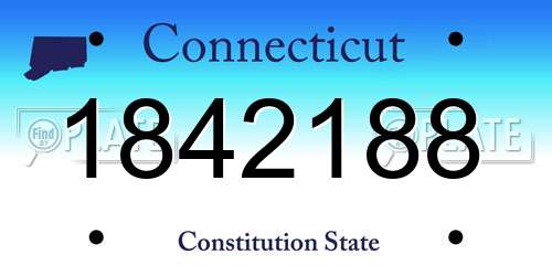 1842188 Connecticut License Plate