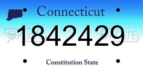 1842429 Connecticut License Plate
