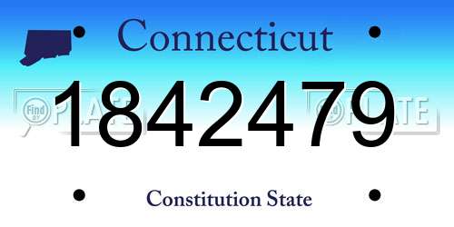 1842479 Connecticut License Plate