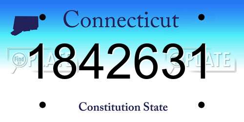 1842631 Connecticut License Plate