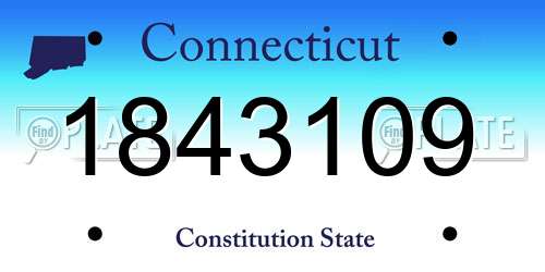 1843109 Connecticut License Plate