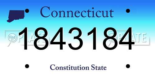 1843184 Connecticut License Plate
