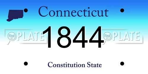 1844 Connecticut License Plate