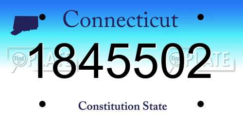 1845502 Connecticut License Plate