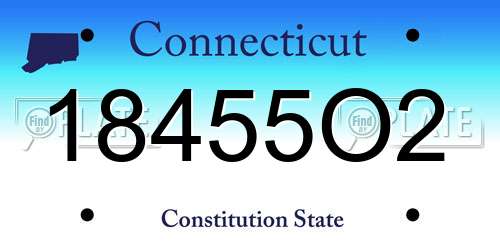 18455O2 Connecticut License Plate
