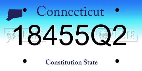 18455Q2 Connecticut License Plate