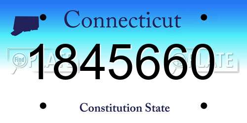 1845660 Connecticut License Plate