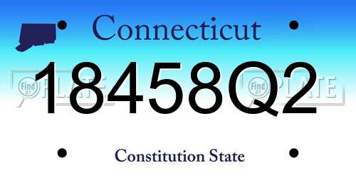 18458Q2 Connecticut License Plate