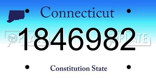1846982 Connecticut License Plate