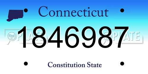 1846987 Connecticut License Plate