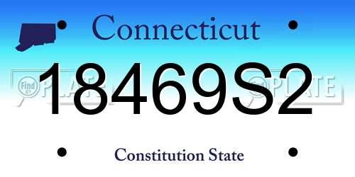 18469S2 Connecticut License Plate