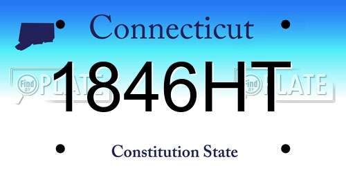 1846HT Connecticut License Plate