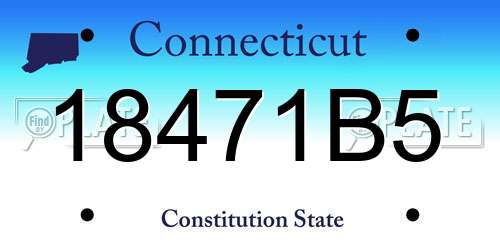 18471B5 Connecticut License Plate
