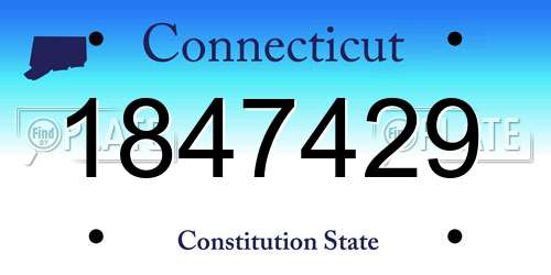 1847429 Connecticut License Plate