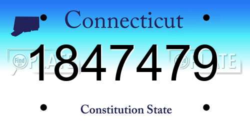 1847479 Connecticut License Plate