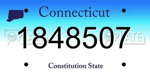 1848507 Connecticut License Plate