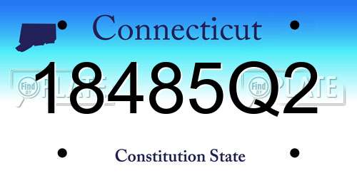 18485Q2 Connecticut License Plate