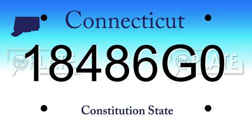 18486G0 Connecticut License Plate
