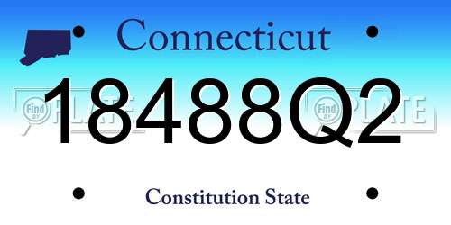 18488Q2 Connecticut License Plate