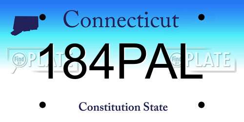 184PAL Connecticut License Plate
