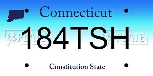 184TSH Connecticut License Plate