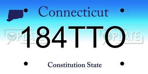 184TTO Connecticut License Plate
