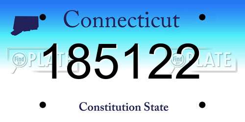 185122 Connecticut License Plate