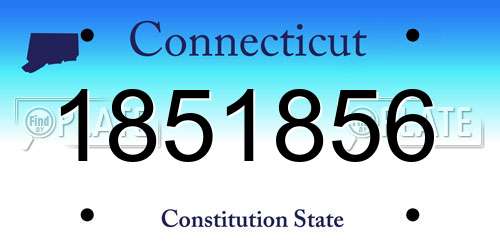 1851856 Connecticut License Plate